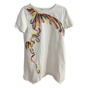 Heramay colorful stitch casual spring dress size large